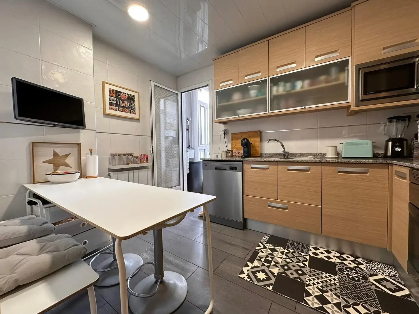 Cocina de Piso de alquiler en Badalona con Calefacción, Terraza y Amueblado