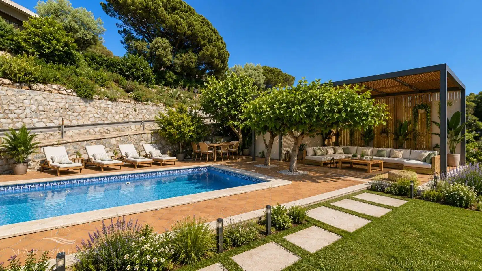 Terrassa de Casa o xalet en venda en Sant Pol de Mar amb Jardí privat i Piscina