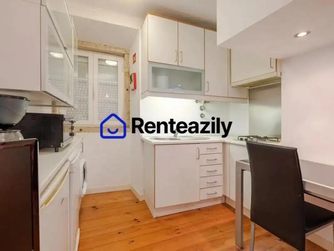 Cocina de Apartamento de alquiler en Madrid con Aire acondicionado, Amueblado y Se aceptan mascotas