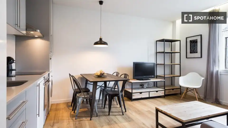 Living room of Flat for rent in Barcelona  with Air Conditioner, Heating and Furnished