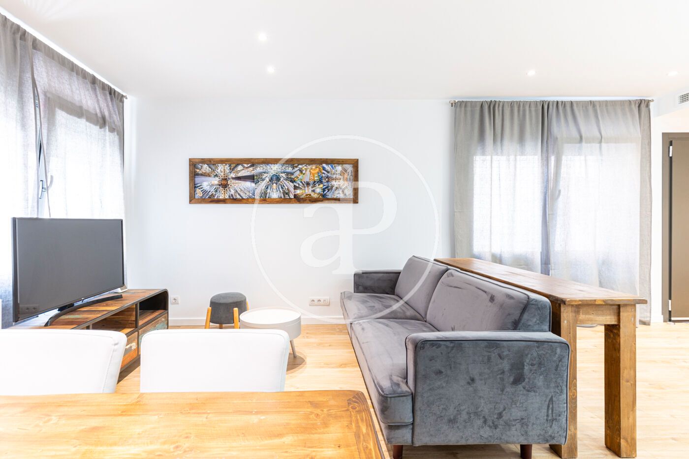 Living room of Flat to rent in Rubí  with Air Conditioner, Heating and Furnished