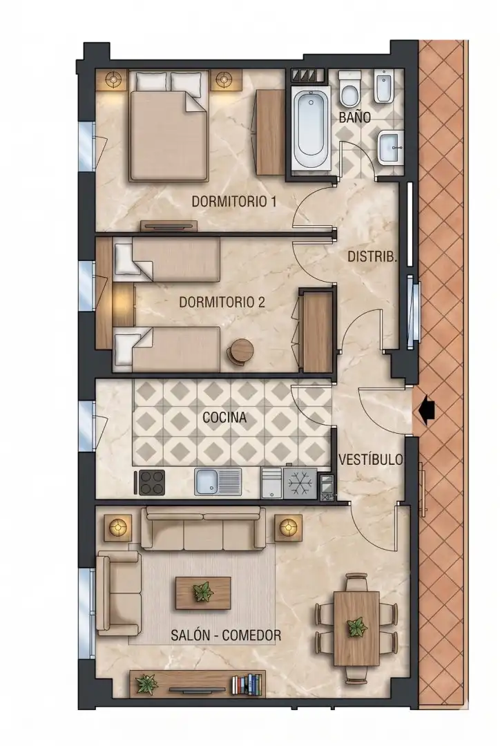 Flat for sale in Sevilla  with Air Conditioner, Heating and Furnished