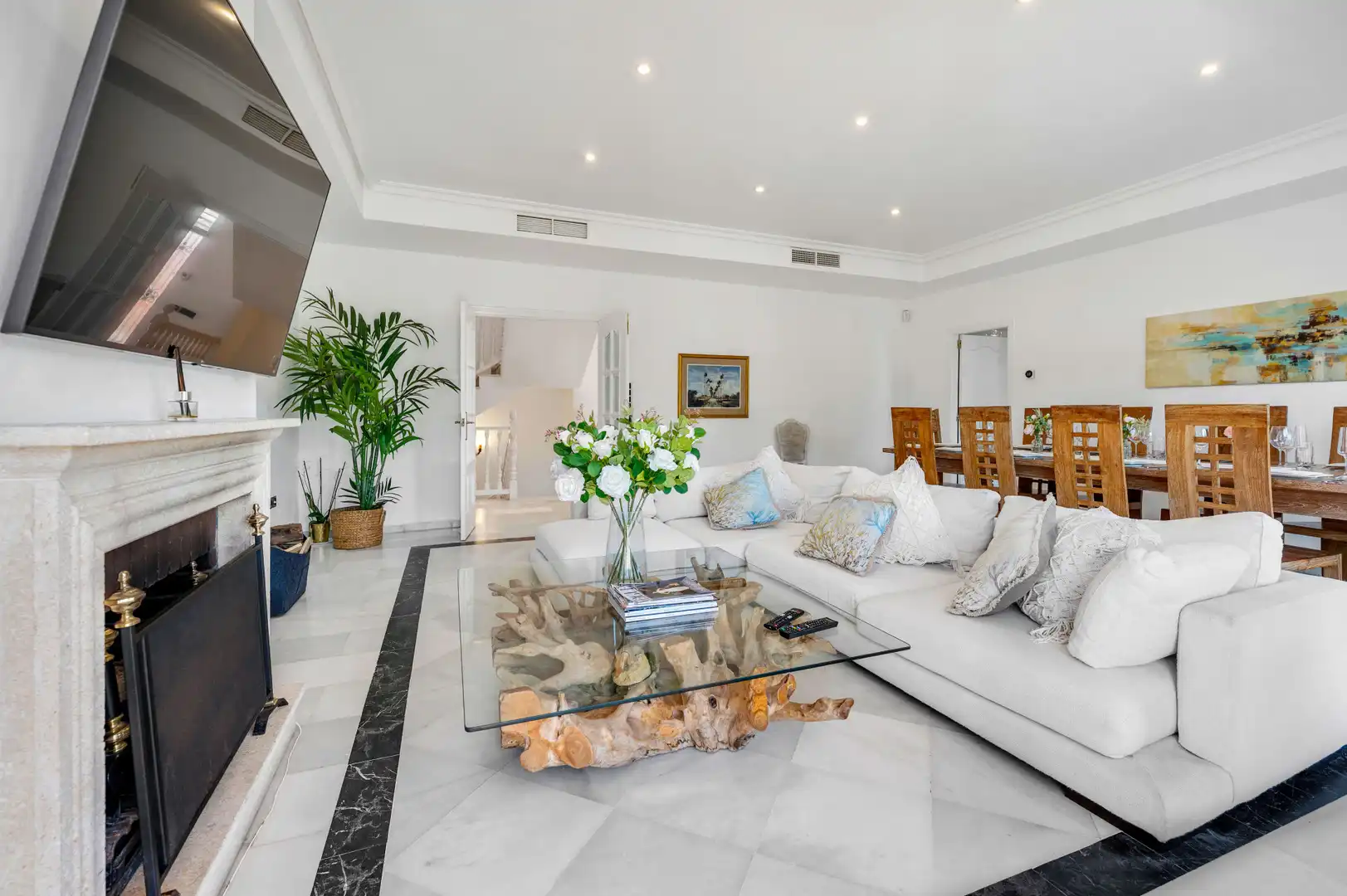 Sala de estar de Casa o chalet en venta en Sotogrande con Aire acondicionado, Jardín privado y Terraza