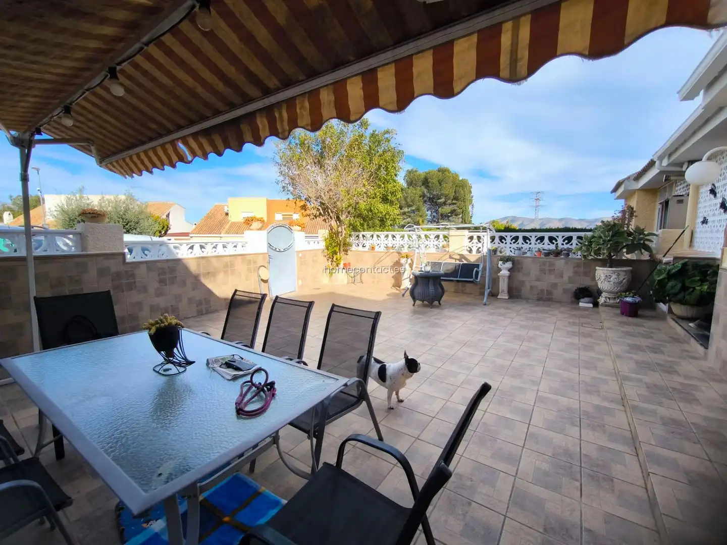 Terrasse von Einfamilien-Reihenhaus zum Verkauf in La Nucia mit Klimaanlage, Internet und Gemeinschaftspool