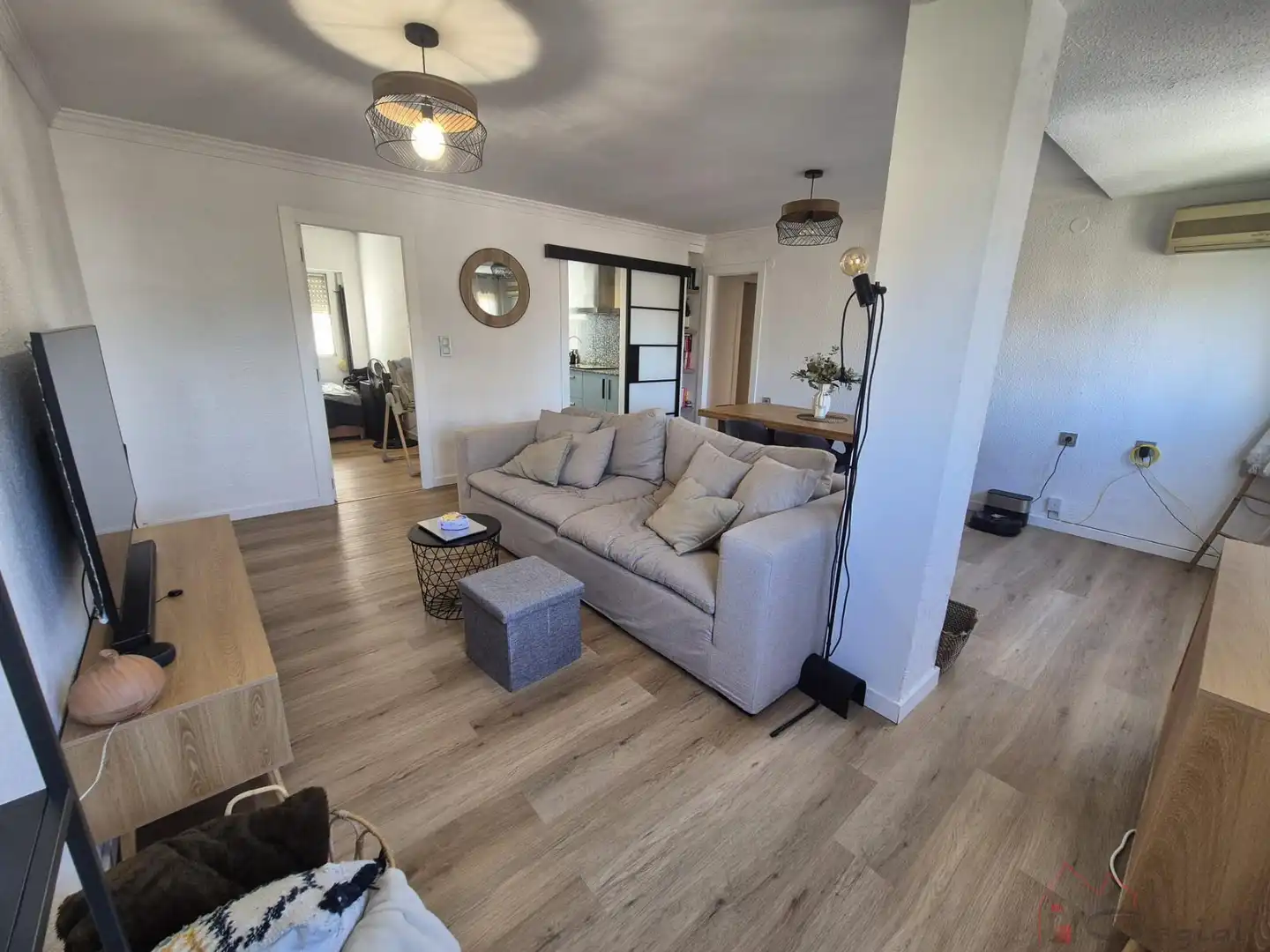 Living room of Flat for sale in Sueca  with Air Conditioner and Parquet flooring