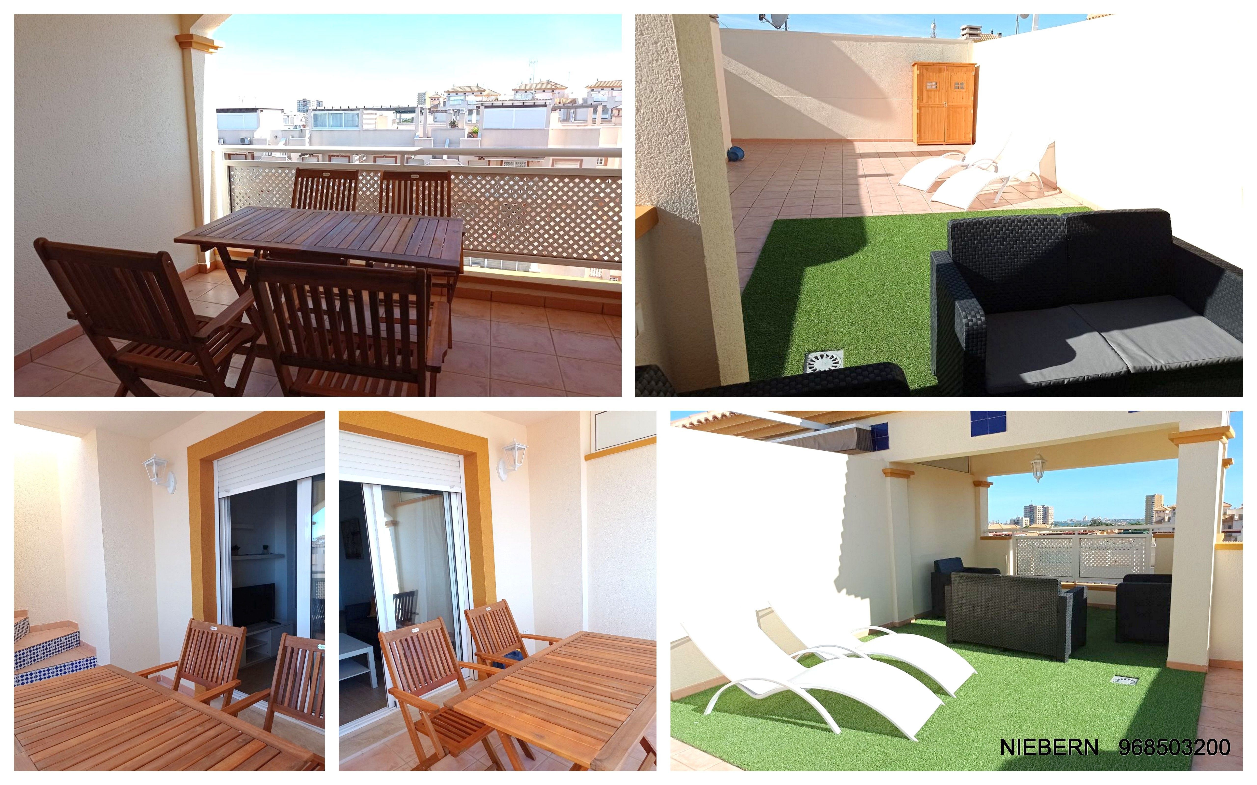 Terrace of Flat to rent in Cartagena  with Terrace, Furnished and Washing machine