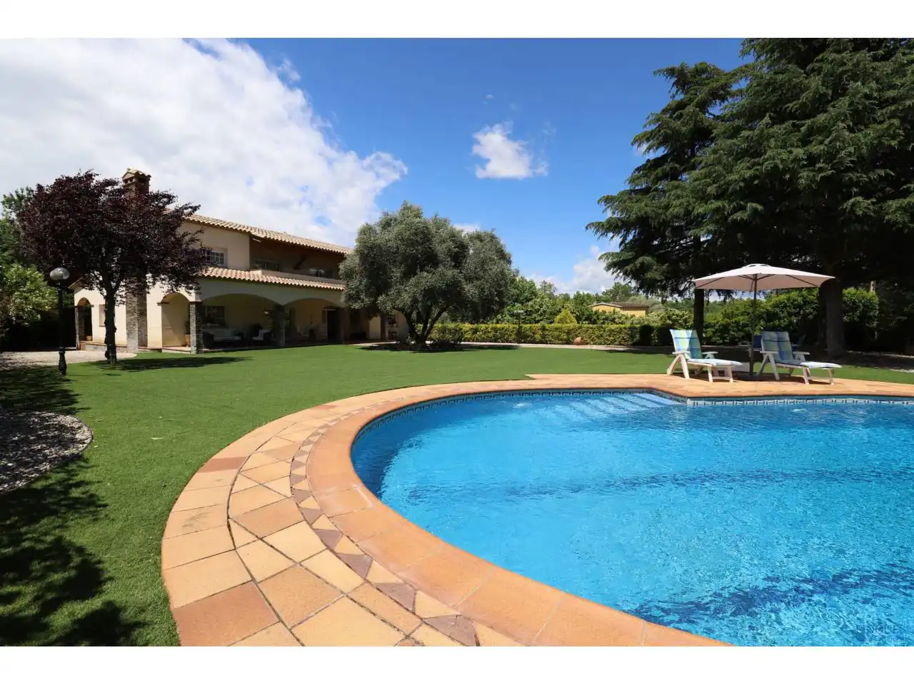 Swimming pool of Houses for sale in Caldes de Malavella  with Heating, Private garden and Terrace