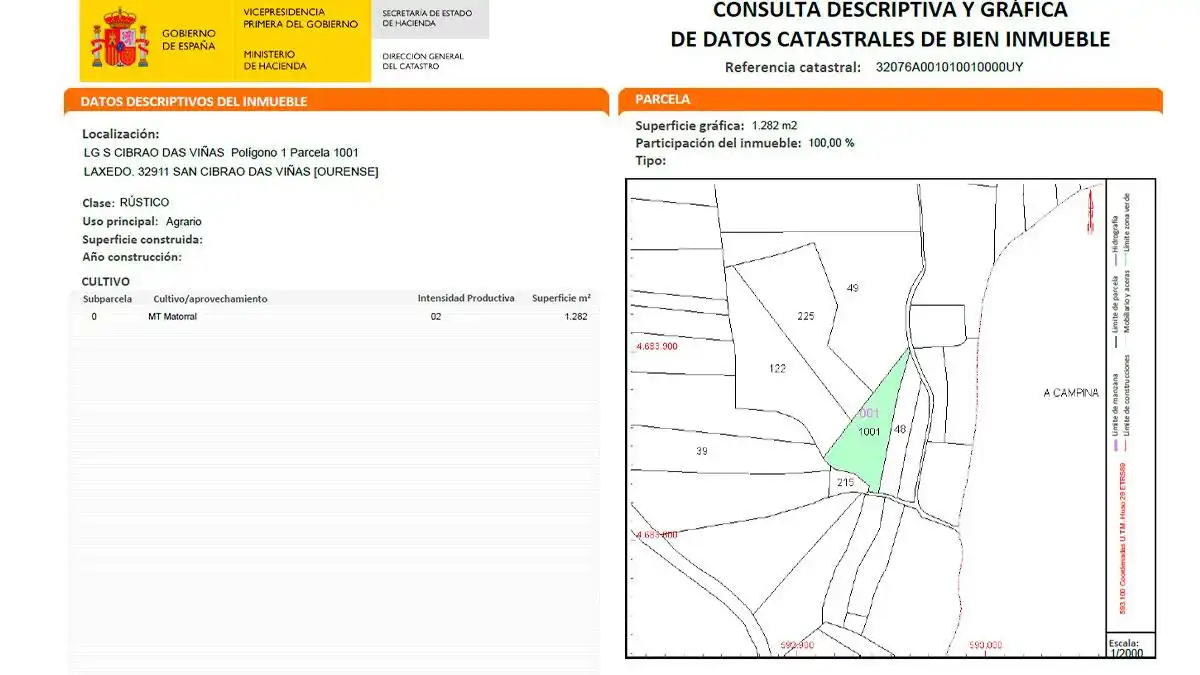 Residencial en venda a CIBRAO DAS VIÑAS LAXEDO, POLIGONO 1, -1, San Cibrao das Viñas