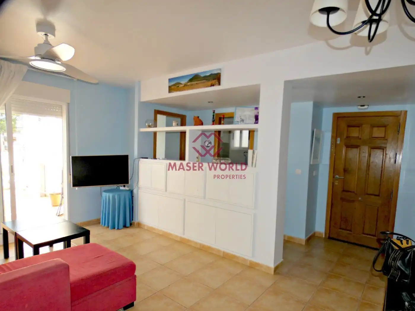 Sala de estar de Piso en venta en Cartagena con Aire acondicionado, Terraza y Amueblado