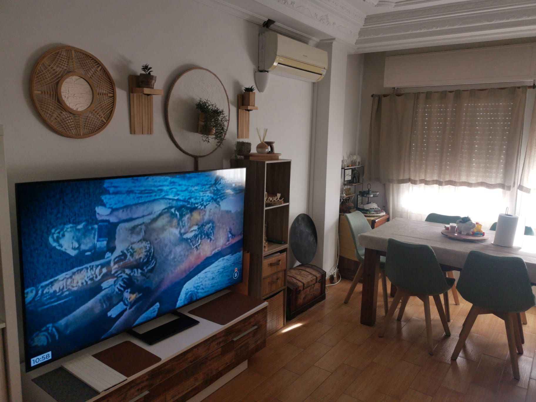 Living room of Flat for sale in Almoradí  with Air Conditioner, Furnished and Balcony