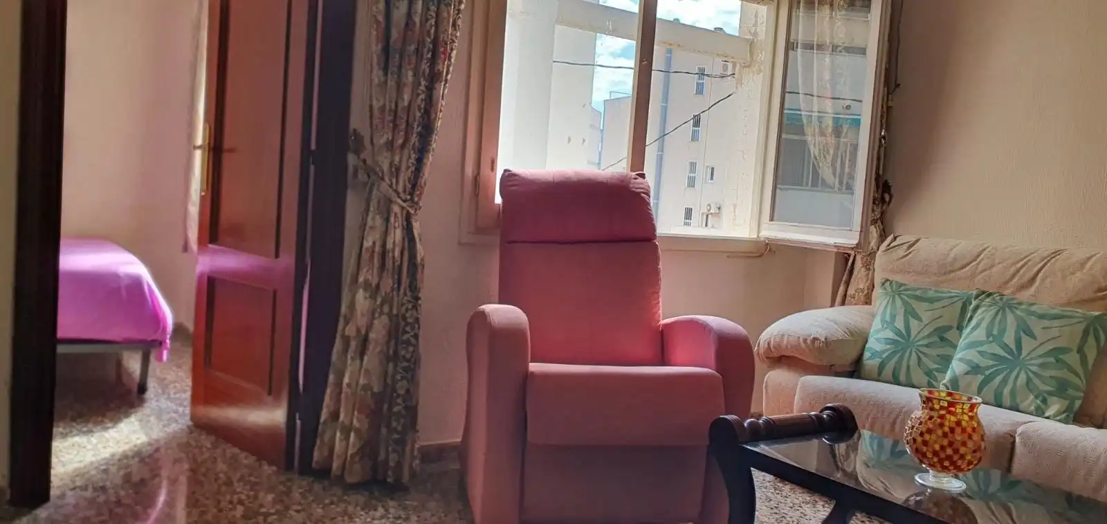 Sala de estar de Piso en venta en San Vicente del Raspeig / Sant Vicent del Raspeig con Aire acondicionado, Amueblado y Balcón