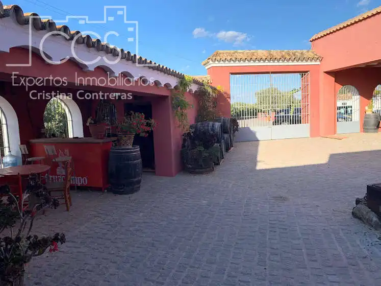 Vista exterior de Finca rústica en venta en Alcalá de Guadaira con Piscina y Amueblado