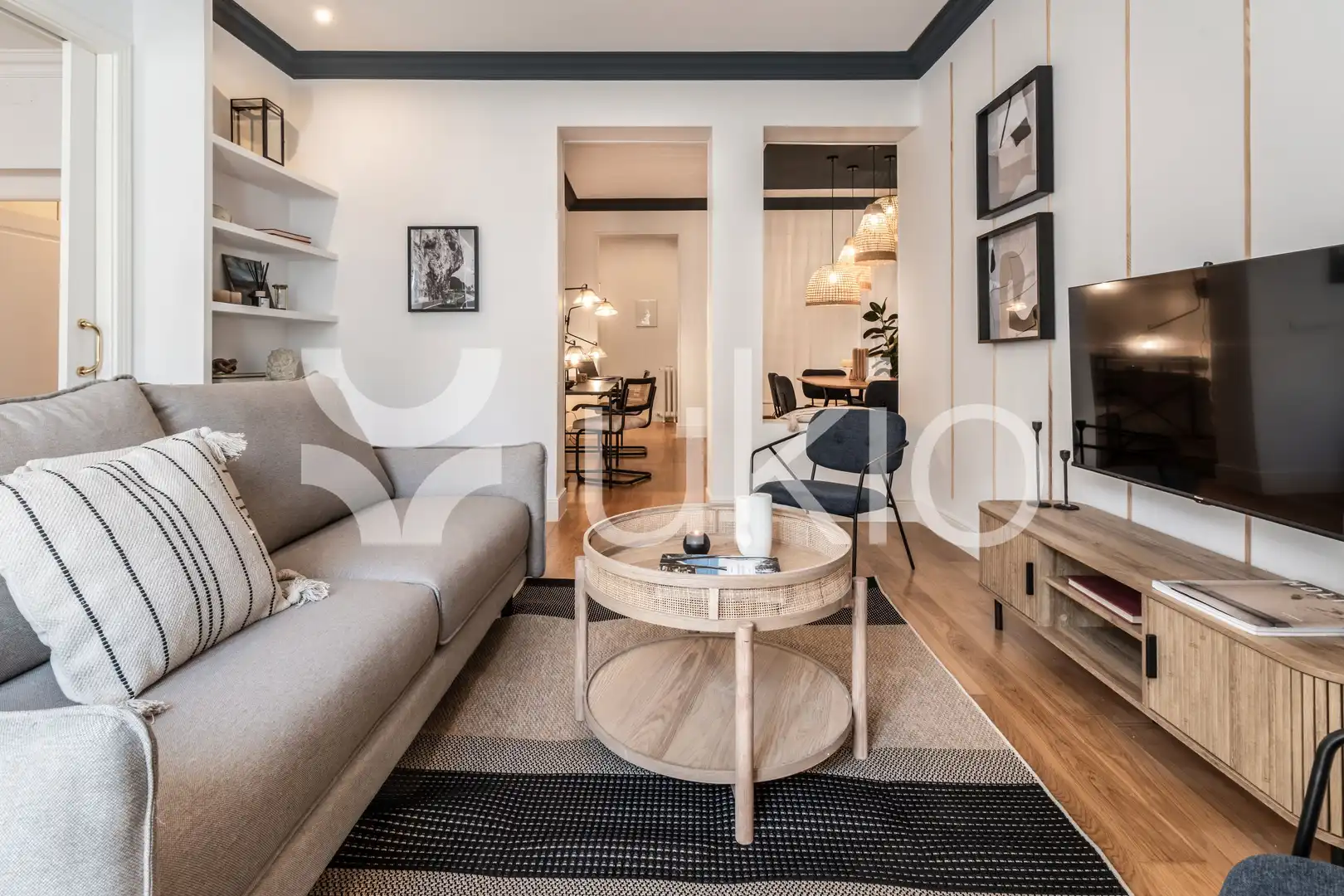 Living room of Flat for rent in Madrid  with Air Conditioner, Heating and Terrace