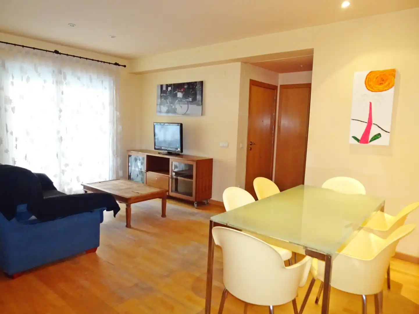 Sala de estar de Apartamento de alquiler en Gandia con Parquet, Terraza y Amueblado