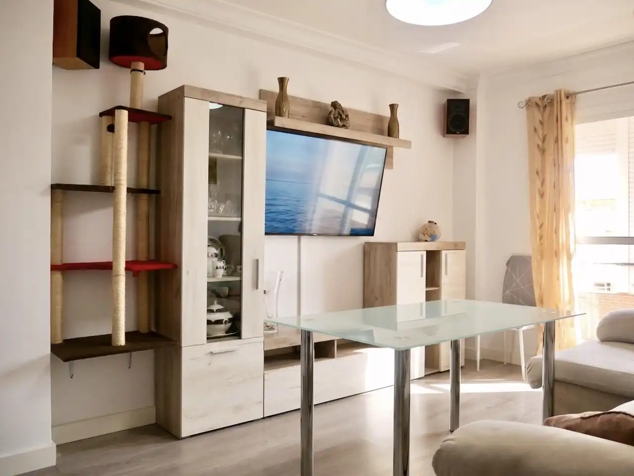 Living room of Flat for sale in La Rinconada  with Air Conditioner, Parquet flooring and Terrace