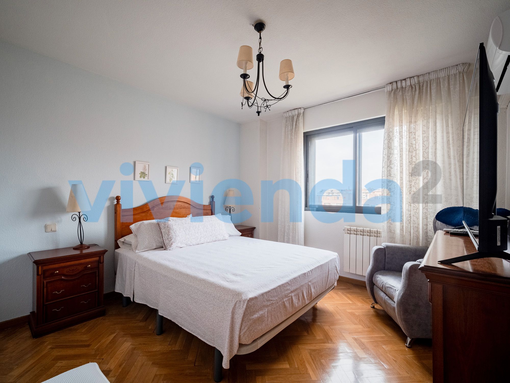 Bedroom of Flat for sale in  Madrid Capital  with Air Conditioner, Heating and Storage room
