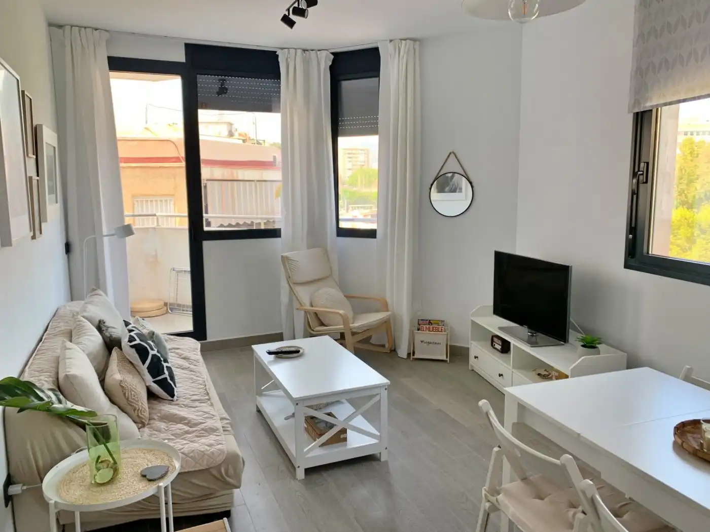 Sala de estar de Piso de alquiler en Málaga con Aire acondicionado, Calefacción y Terraza