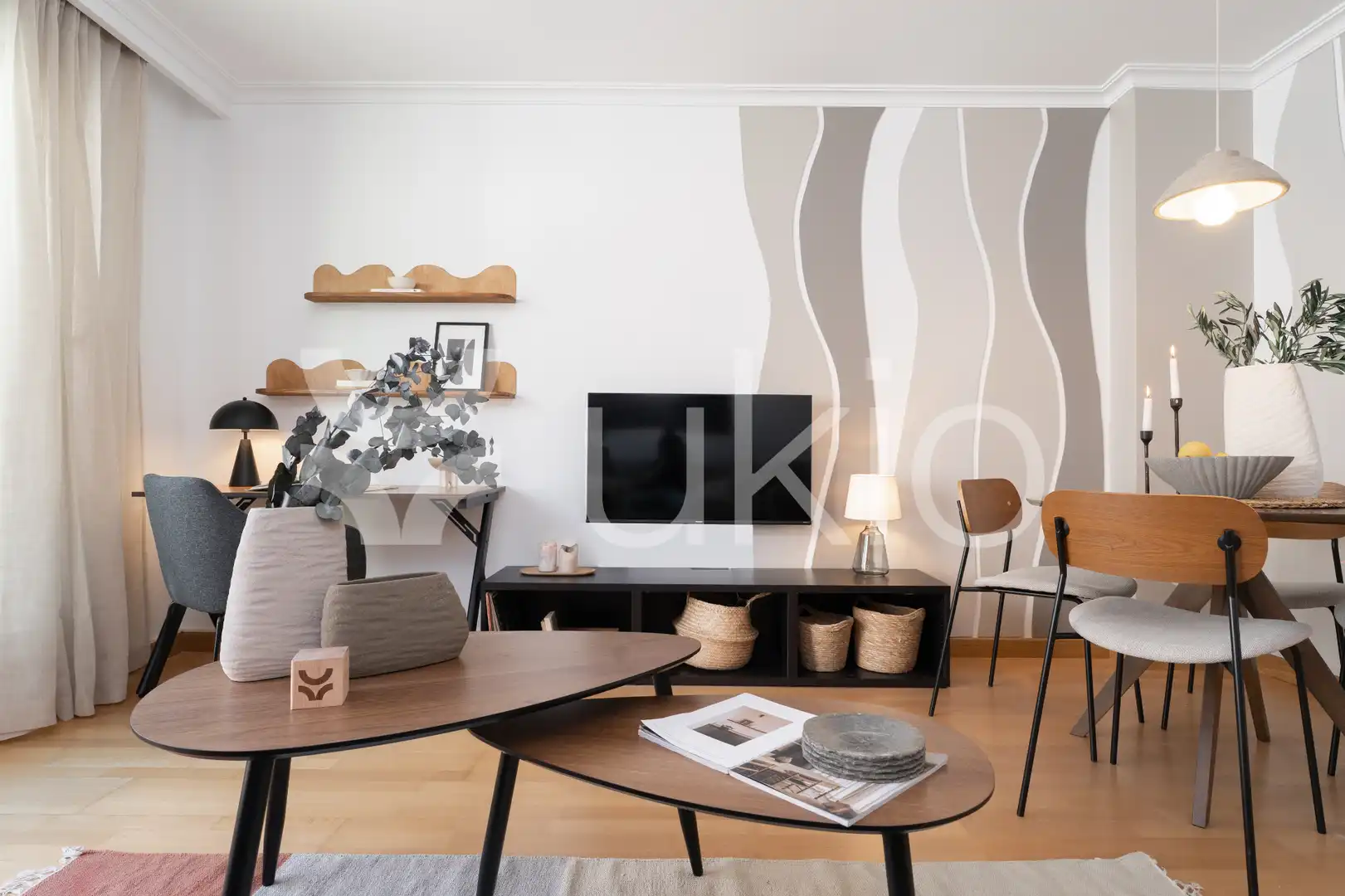 Sala d'estar de Apartament de lloguer en Madrid amb Aire condicionat, Calefacció i Moblat