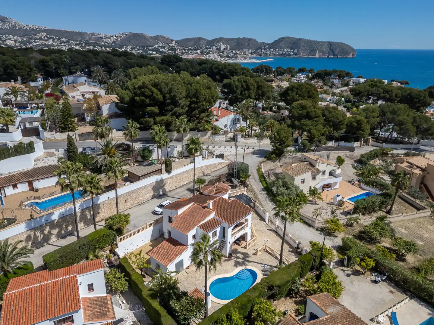 Außenansicht von Haus oder Chalet zum Verkauf in Moraira mit Klimaanlage