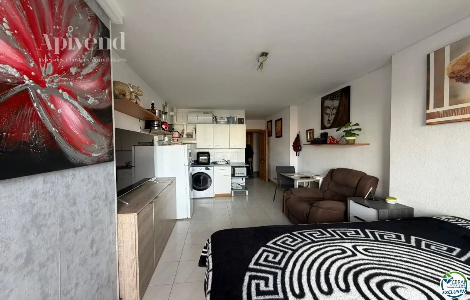 Schlafzimmer von Wohnung zum Verkauf in Empuriabrava mit Heizung, Terrasse und Möbliert