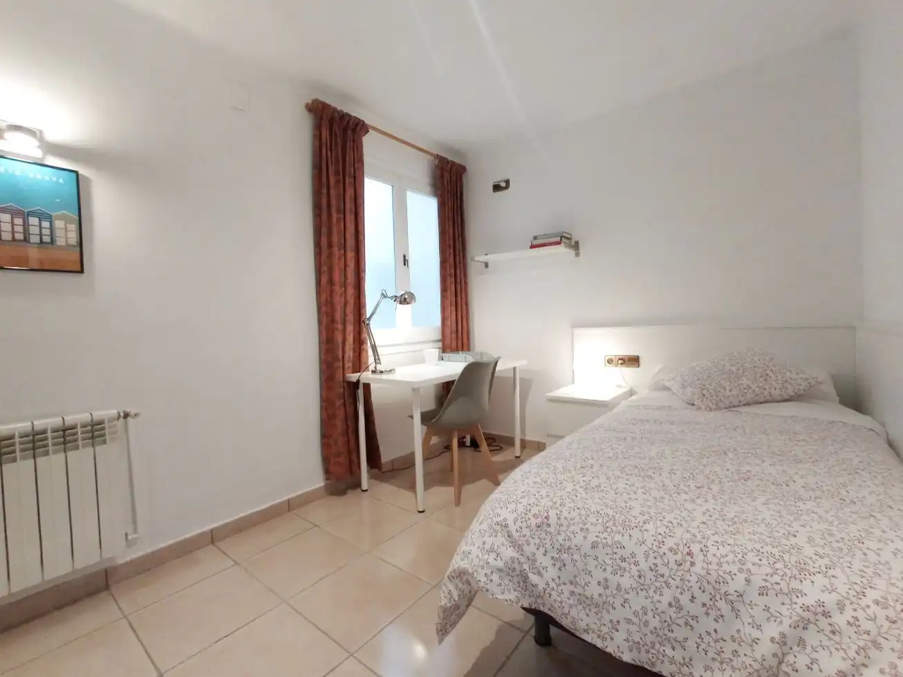 Schlafzimmer von Wohnung zur Miete in Mataró mit Heizung, Terrasse und Möbliert