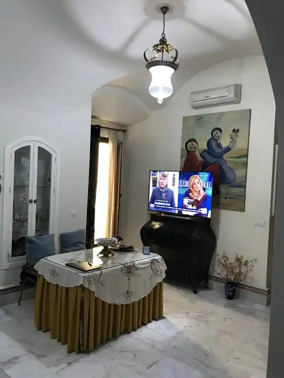 Living room of Flat for sale in Lora del Río  with Air Conditioner, Heating and Furnished