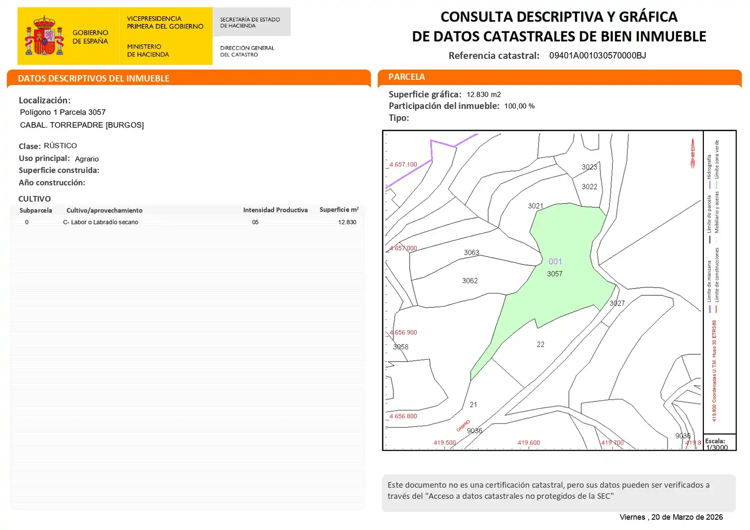 Vista exterior de Terreno en venta en Torrepadre