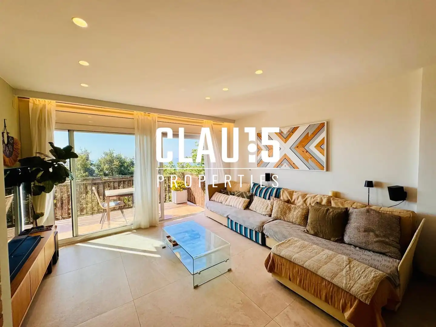 Wohnzimmer von Maisonette zum Verkauf in Blanes mit Klimaanlage, Heizung und Terrasse