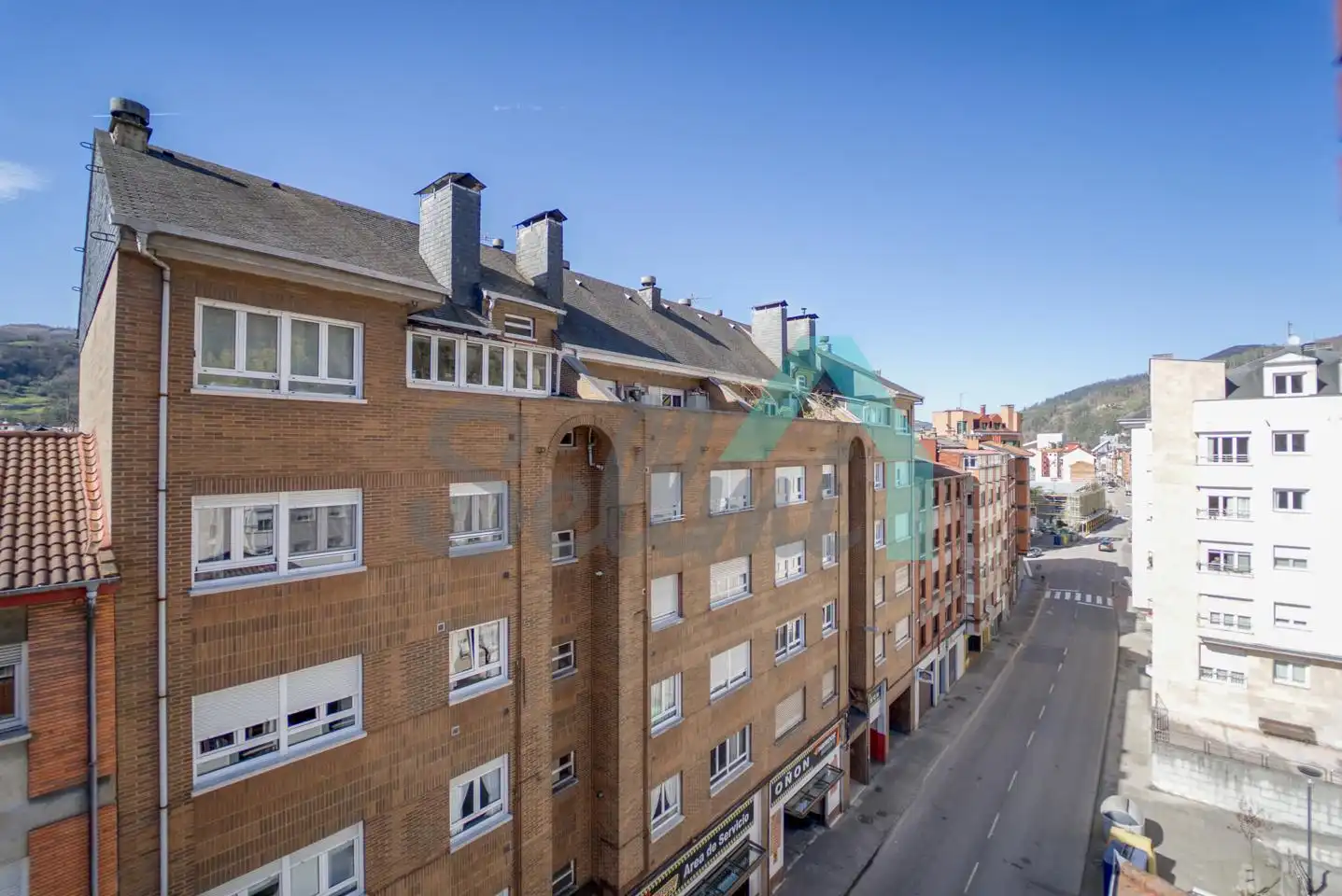 Exterior view of Attic for sale in Mieres (Asturias)  with Heating, Terrace and Furnished