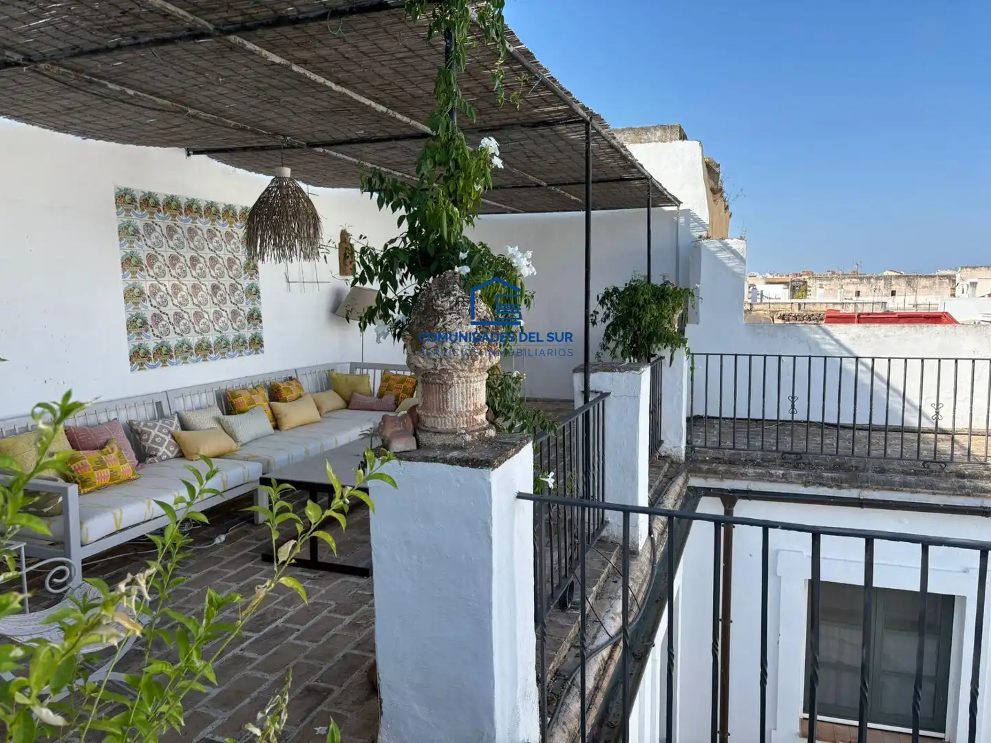 Terrassa de Casa o xalet de lloguer en El Puerto de Santa María amb Aire condicionat, Terrassa i Piscina