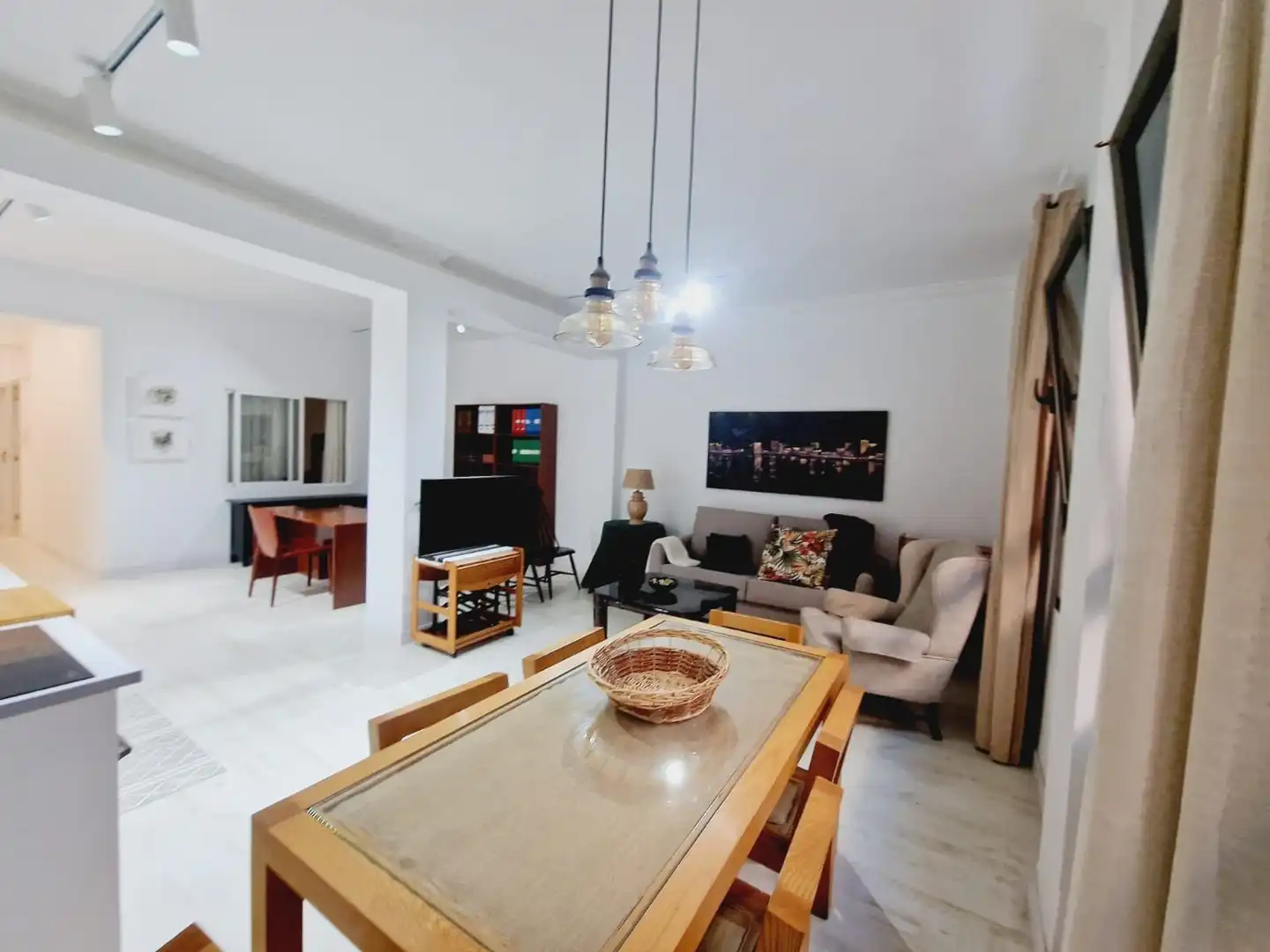 Sala d'estar de Apartament de lloguer en Las Palmas de Gran Canaria amb Moblat