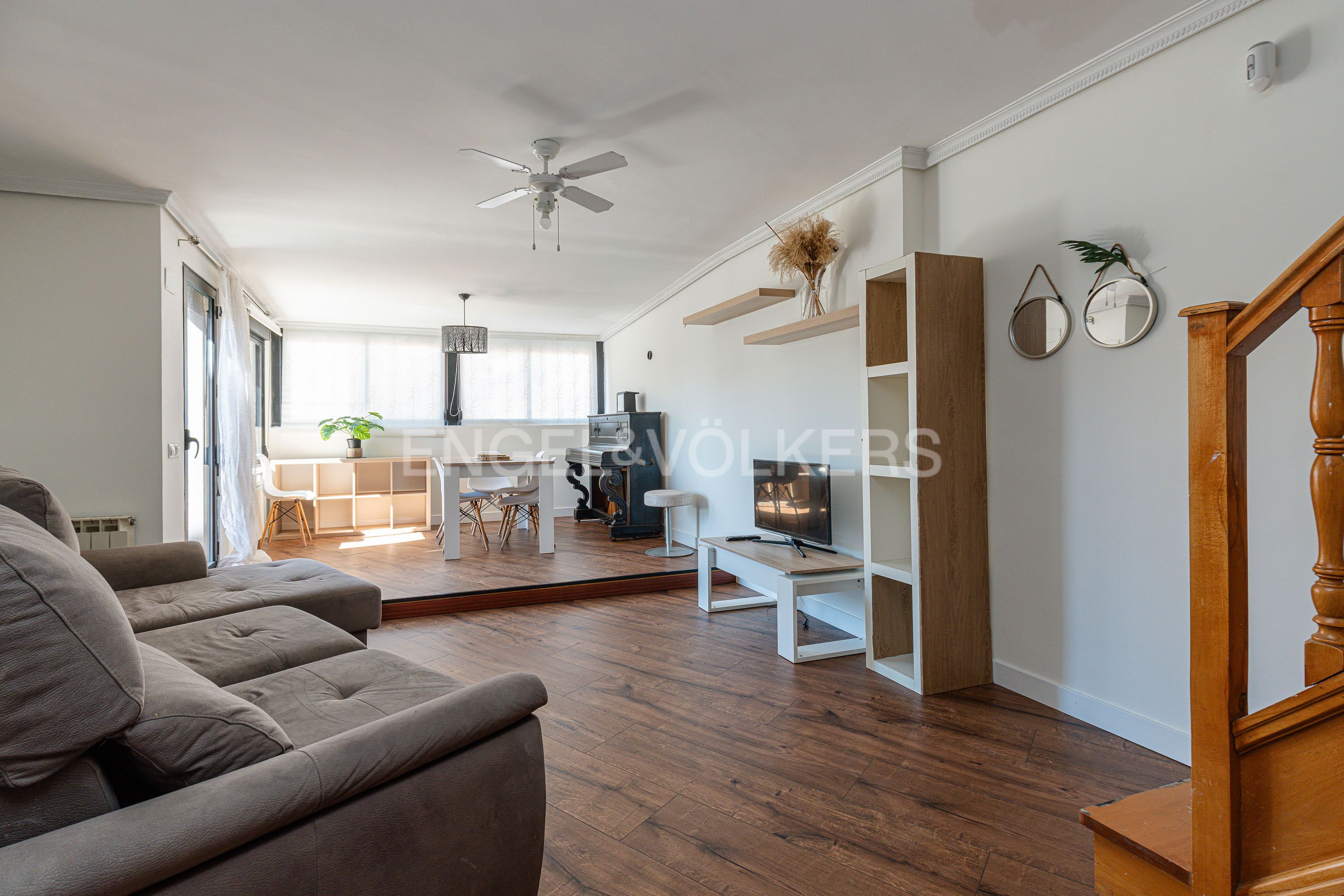 Living room of Apartment to rent in  Madrid Capital  with Air Conditioner, Heating and Terrace