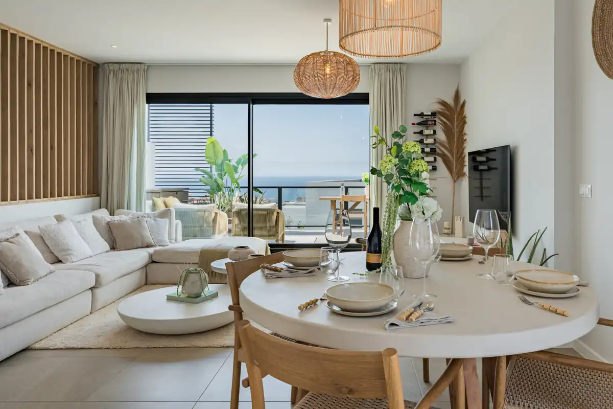 Dining room of Detached homes for sale in Mijas  with Private garden and Swimming Pool