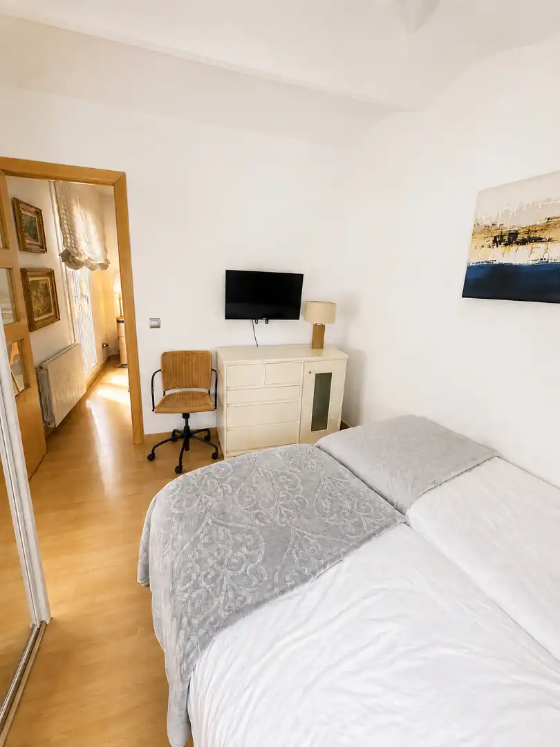 Schlafzimmer von Wohnung zur Miete in Barcelona mit Klimaanlage, Heizung und Möbliert