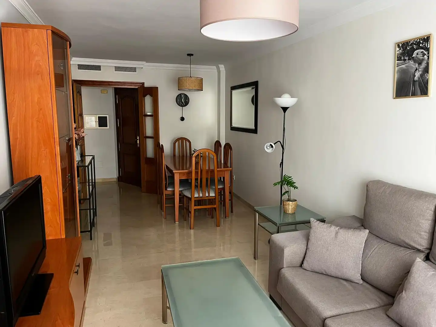 Sala de estar de Piso de alquiler en Málaga con Aire acondicionado, Calefacción y Amueblado