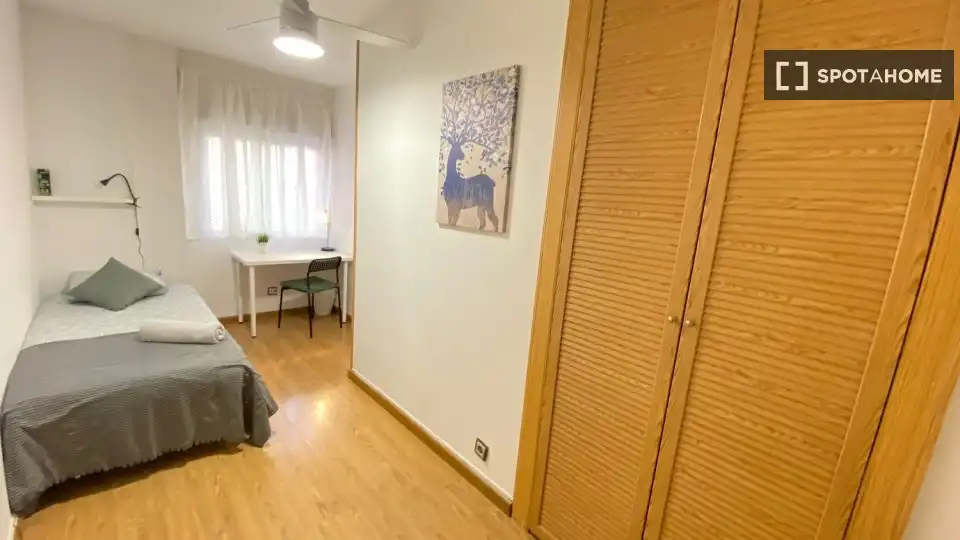 Habitación de Piso de alquiler en Madrid con Aire acondicionado, Calefacción y Amueblado