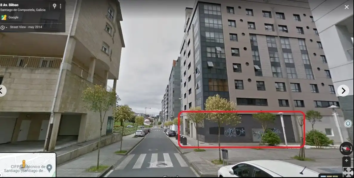 Vista exterior de Planta baixa en venda en Santiago de Compostela 