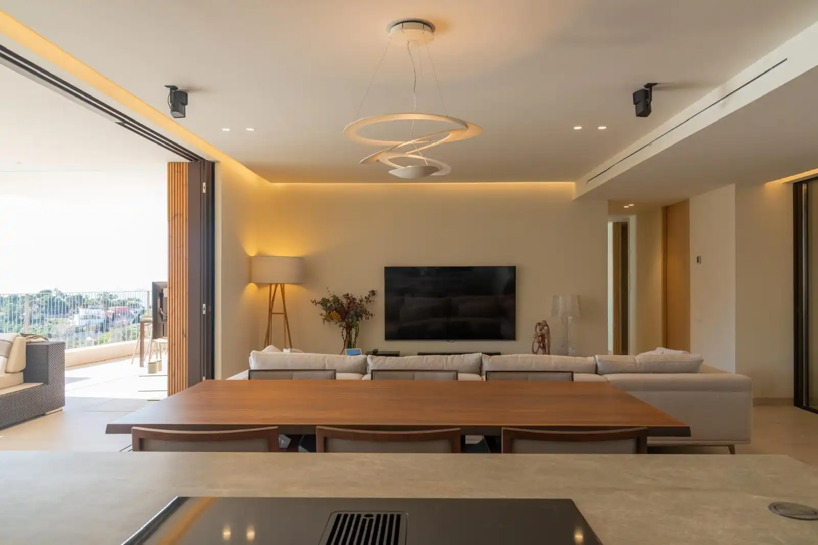 Sala d'estar de Apartament en venda en Oropesa del Mar / Orpesa amb Aire condicionat, Jardí privat i Terrassa