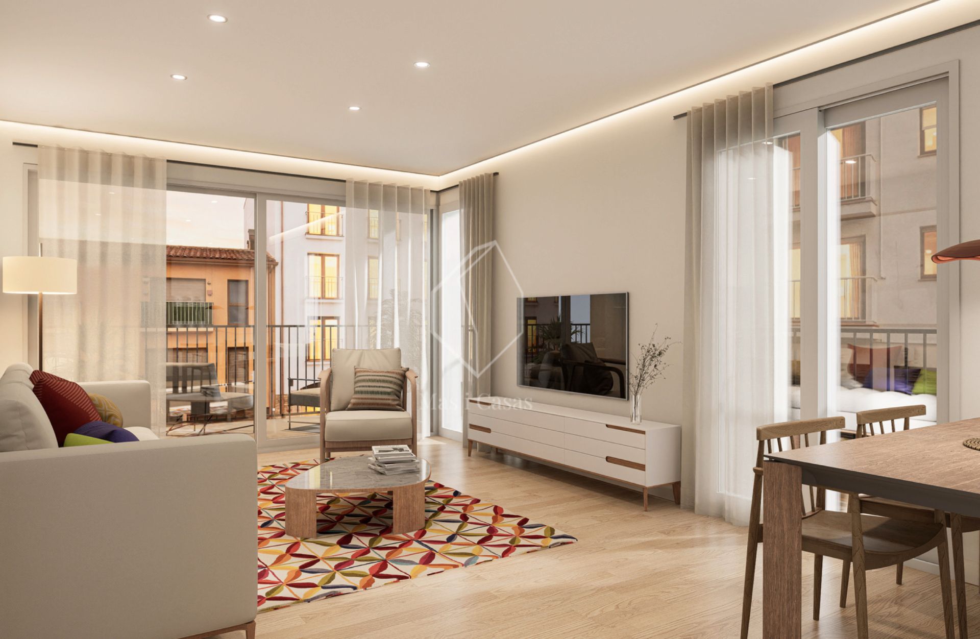 Living room of Flat for sale in L'Escala  with Air Conditioner, Heating and Terrace