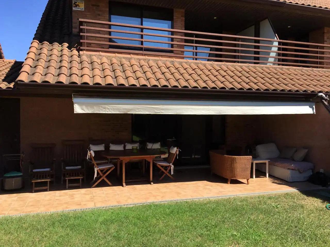 Terraza de Casa o chalet de alquiler en Villanueva de Gállego con Aire acondicionado, Calefacción y Jardín privado