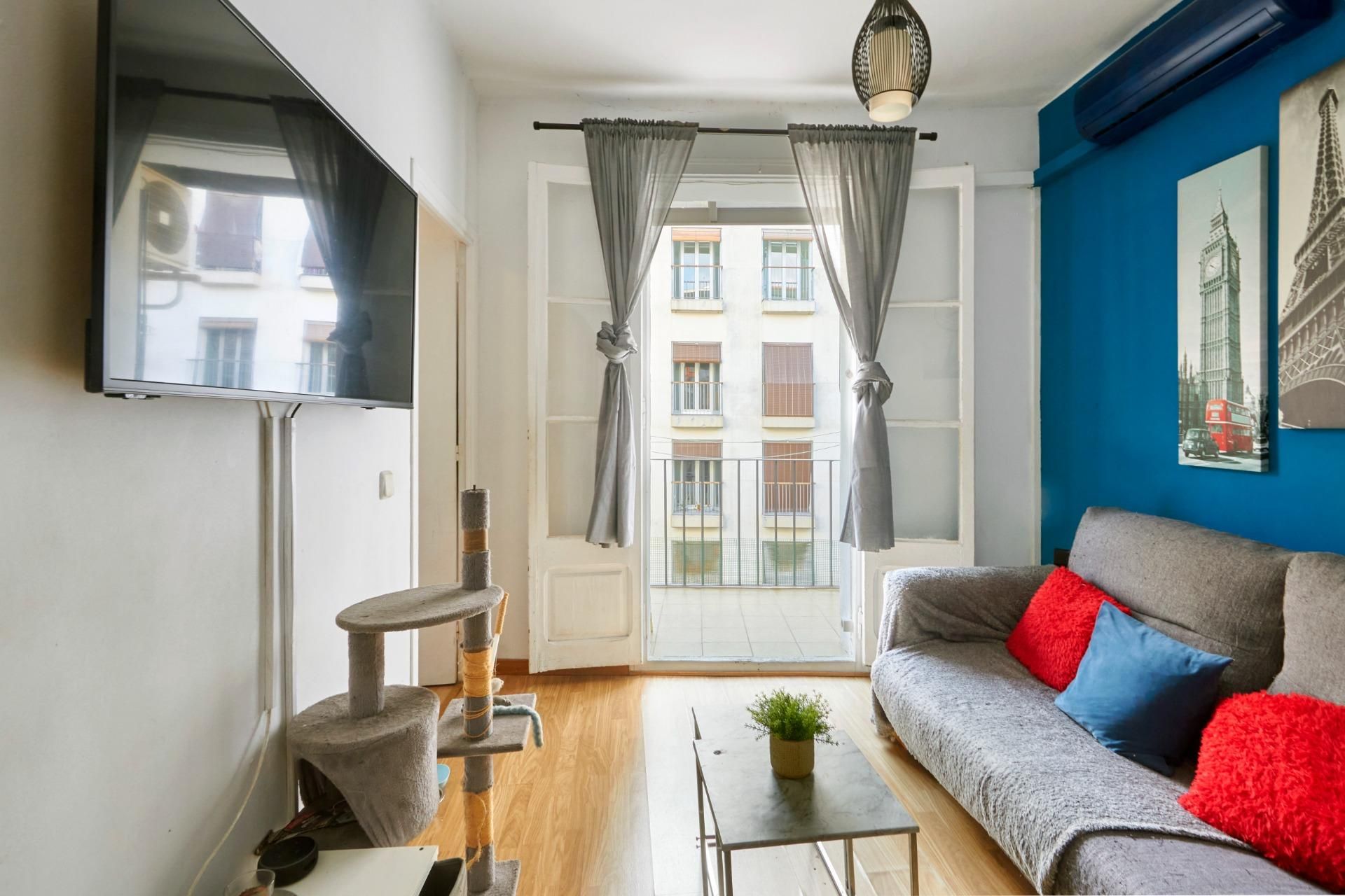 Sala de estar de Piso en venta en  Barcelona Capital con Aire acondicionado, Terraza y Balcón
