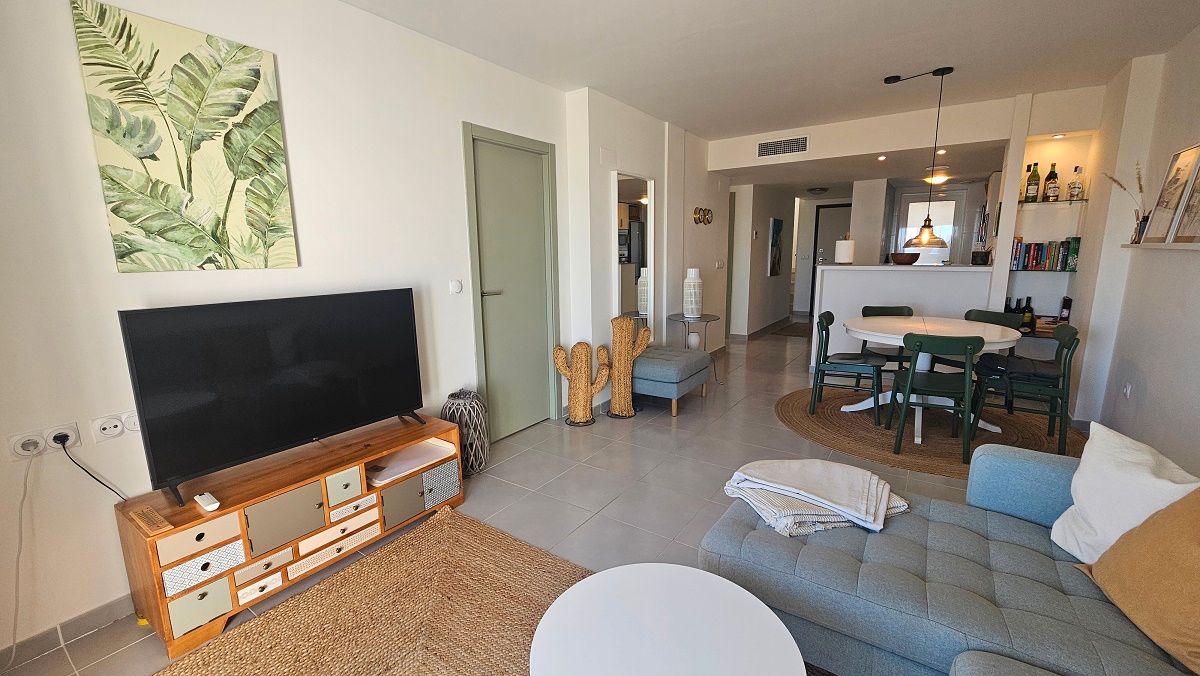 Sala d'estar de Àtic en venda en Santa Pola amb Terrassa, Moblat i Jacuzzi