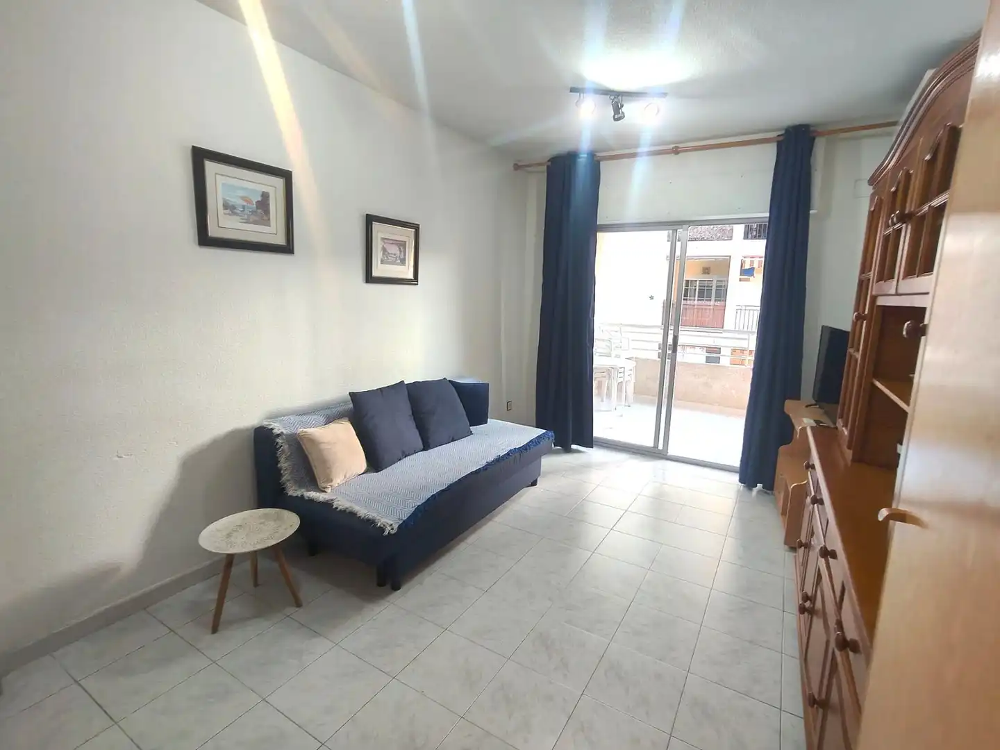 Sala d'estar de Apartament de lloguer en Santa Pola amb Aire condicionat, Calefacció i Terrassa