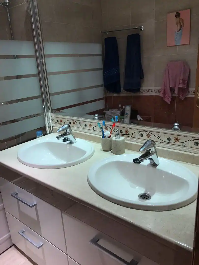 Bathroom of Flat for rent in Algeciras  with Air Conditioner and Furnished