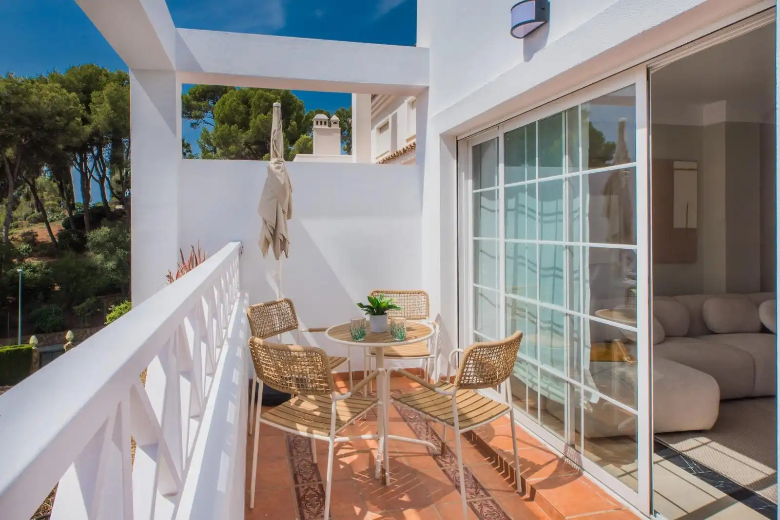 Terrace of Flat for sale in Marbella  with Air Conditioner, Terrace and Furnished