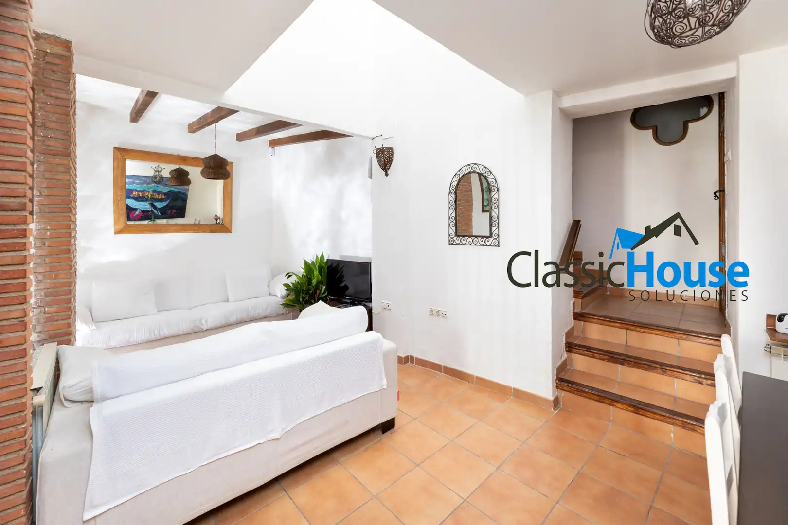 Sala de estar de Casa adosada en venta en Granada con Terraza, Amueblado y Horno