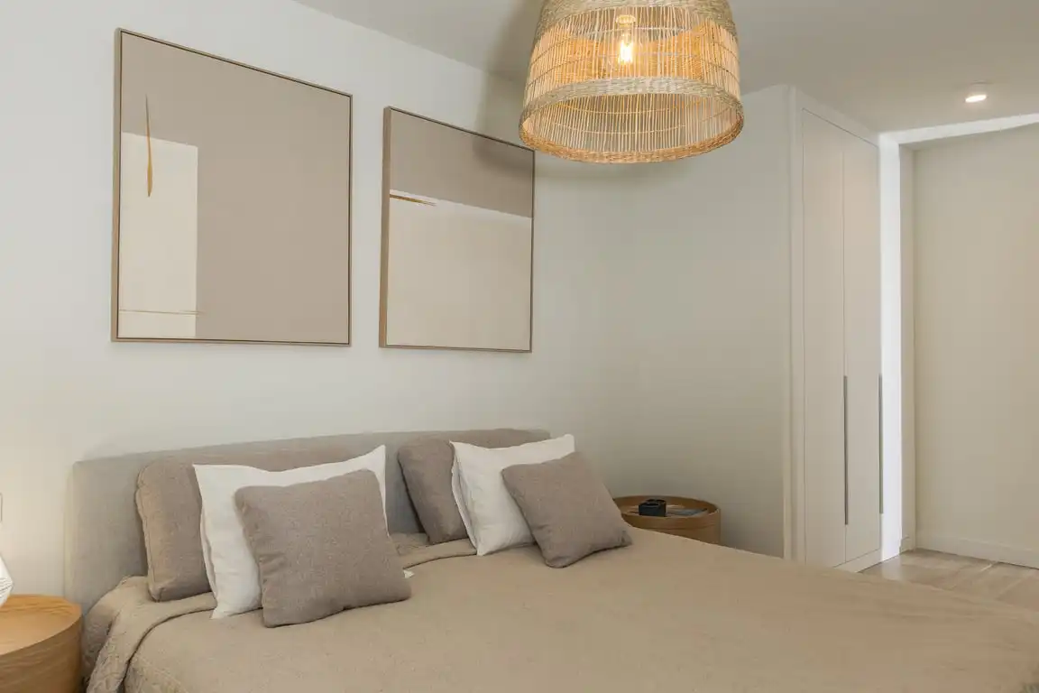 Bedroom of Apartments for rent in Jávea / Xàbia  with Air Conditioner, Storage room and Sauna