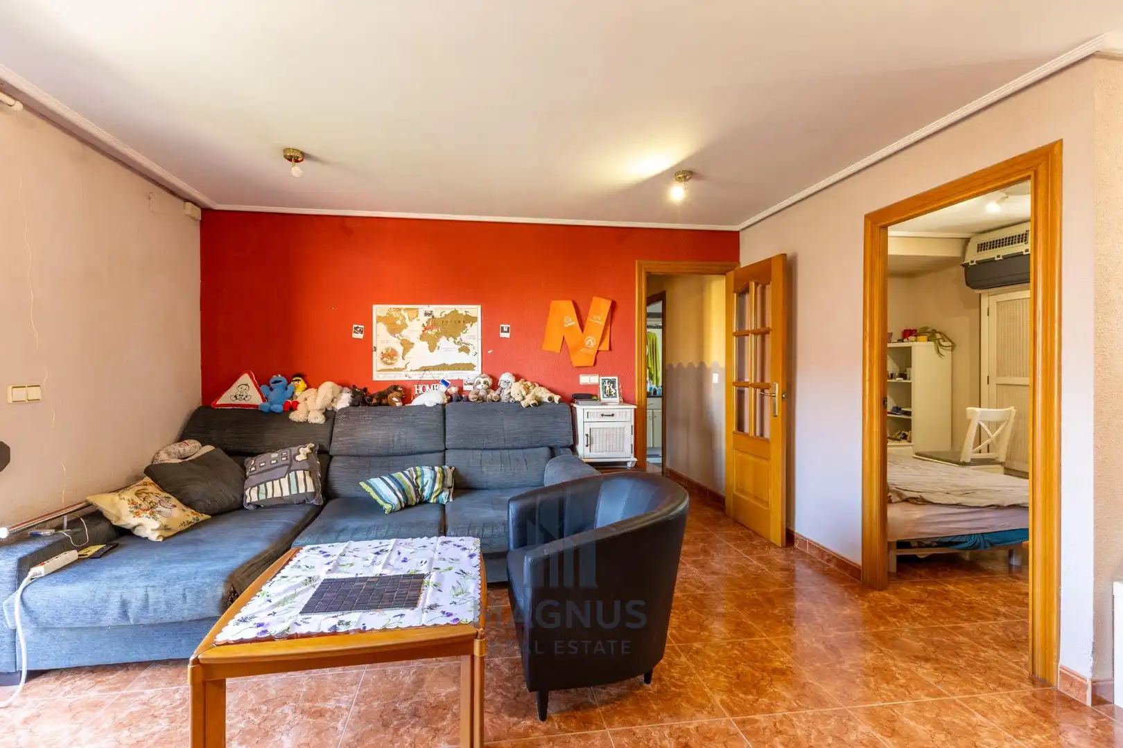 Wohnzimmer von Wohnung zum Verkauf in Valencia mit Klimaanlage und Balkon