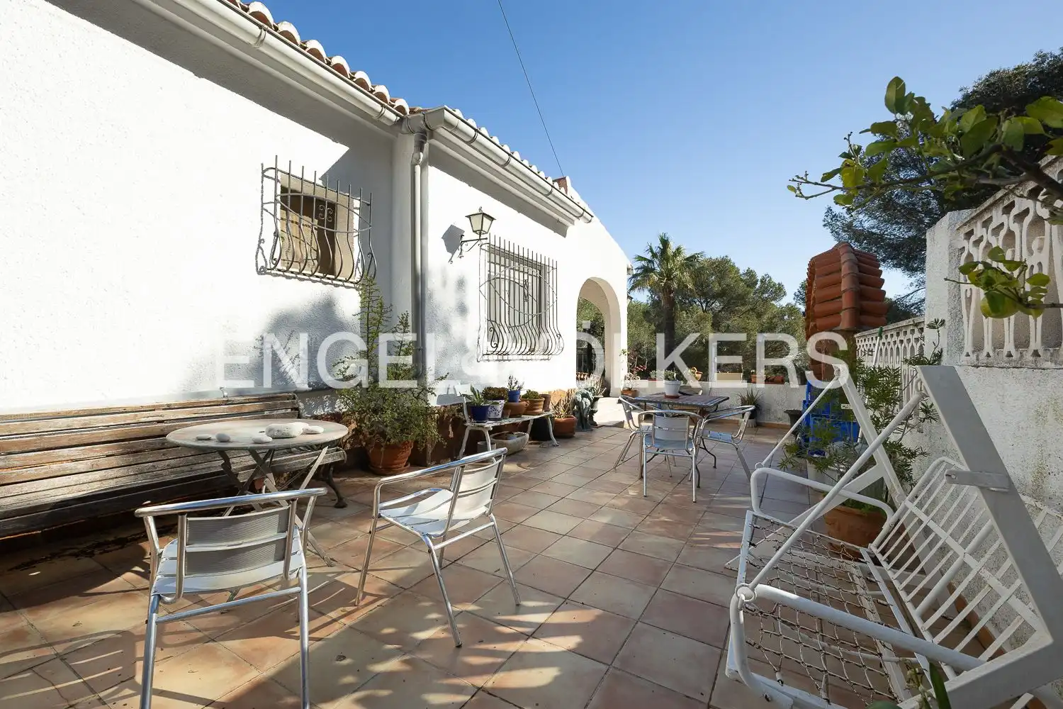 Terraza de Casa o chalet en venta en La Font d'en Carròs con Aire acondicionado, Calefacción y Jardín privado