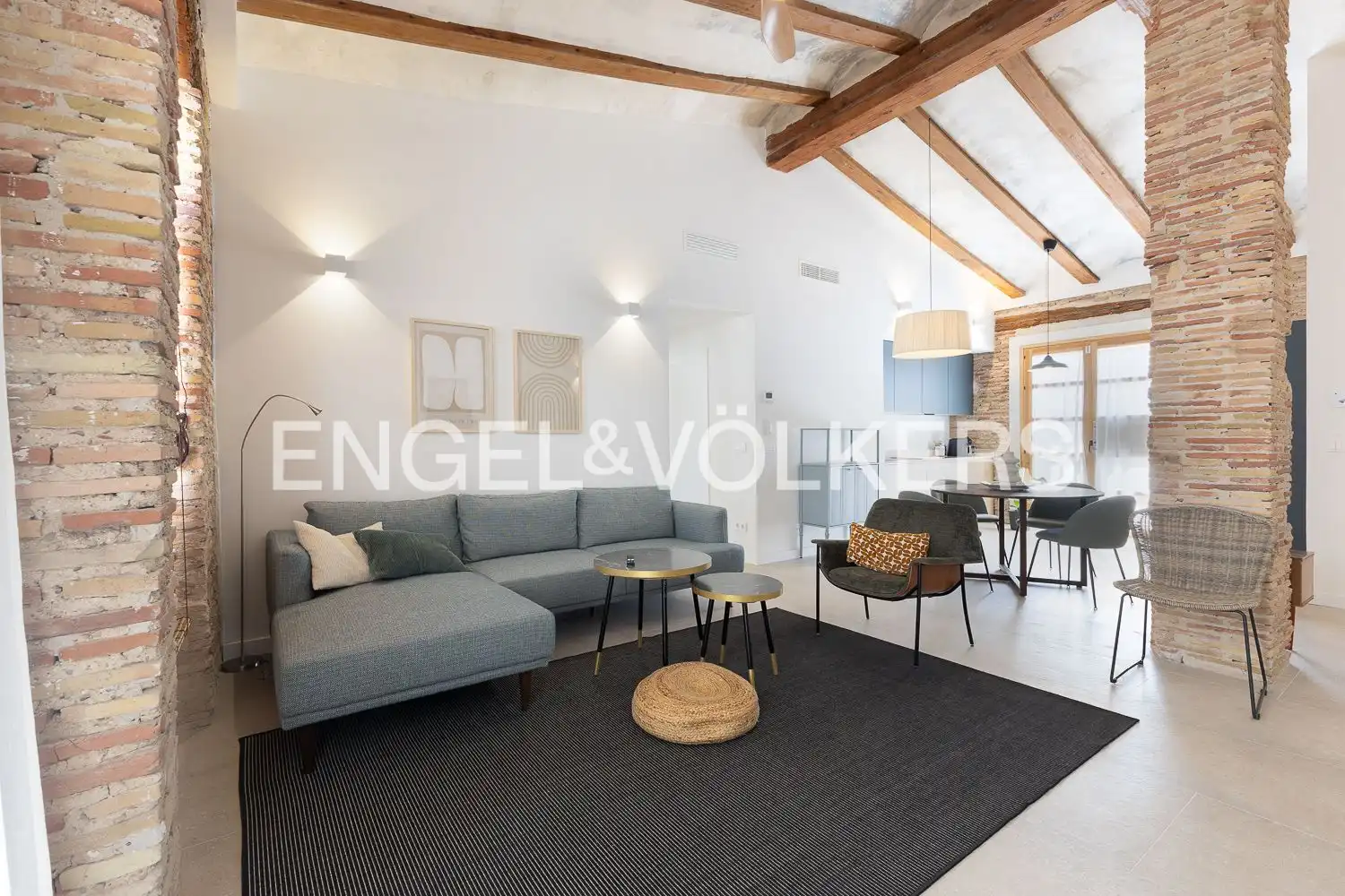 Wohnzimmer von Wohnung zur Miete in Valencia mit Klimaanlage, Heizung und Möbliert